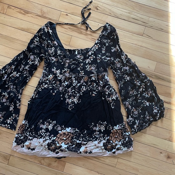 COPY - Free People Baby Doll Long Bell Sleeve Tunic Dress - Picture 3 of 5